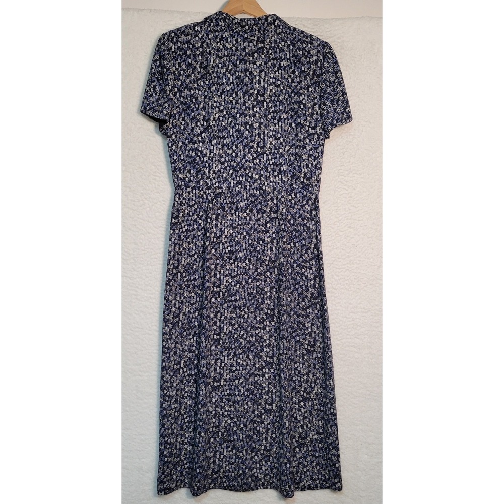 Vintage Talbots Maxi Women's Dress Size 14 Short Sleeve Abstract Long 1833 - Picture 2 of 6